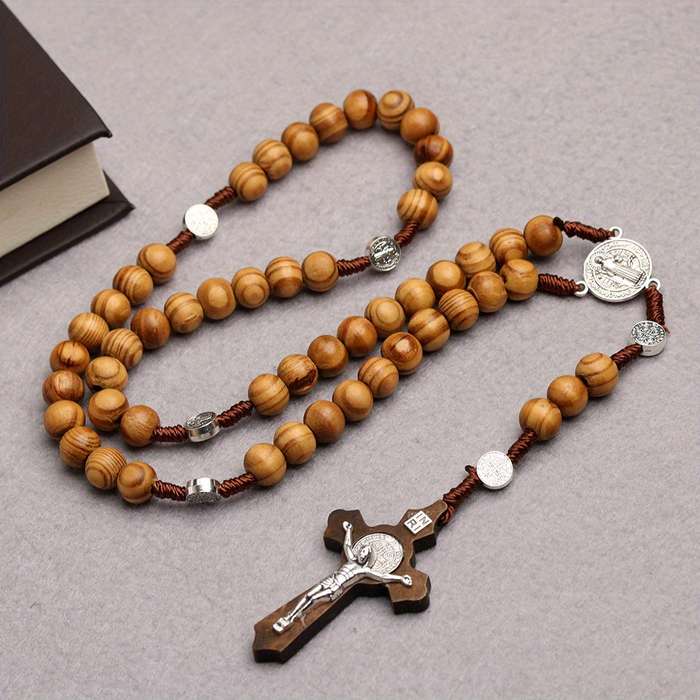 1 Piece Brown Jesus Theme Pendant