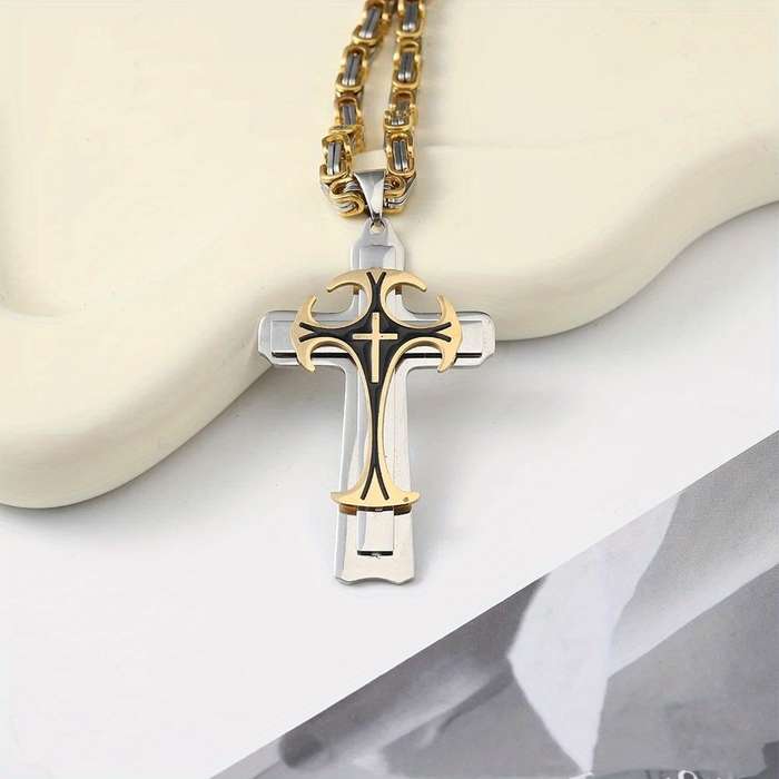 1 Piece Golden Jesus Theme Pendant