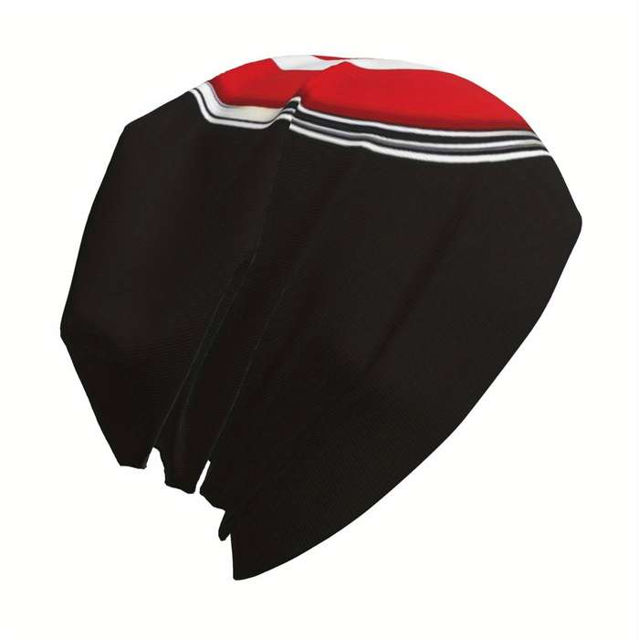 1pc Turkish Flag Print Skullies Beanies for Men and Women Stretchy Blend Street Style Knit