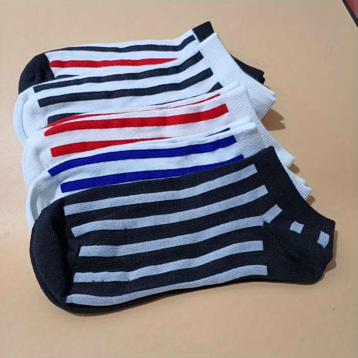 5 Pairs Of Mixed Colors One Size High Elastic Socks