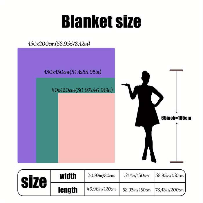 1ps Blanket Size 130X150Cm  51.1X58.95In