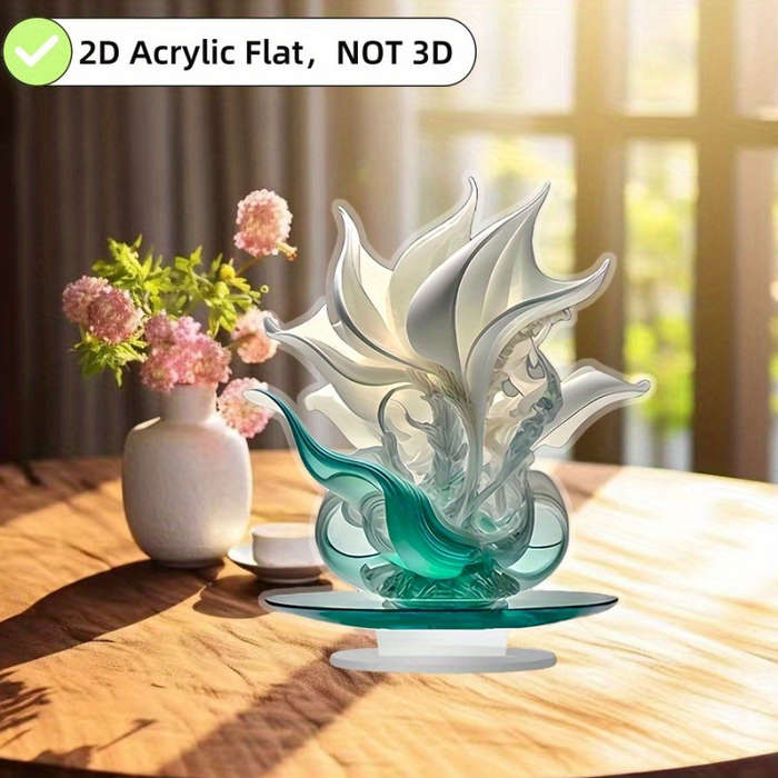 1pc 2D Flat  Elegant  Simulation Crystal Lily Decoration Gradient Design Lightweight Table Cen