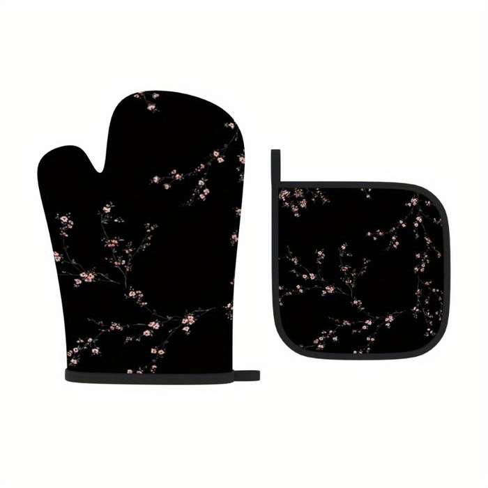 2Pcs 26.92x17.02 cm Heat Resistant Oven Mitts And Potholders