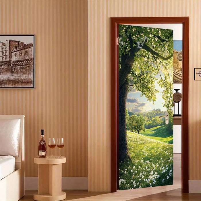 1Pc 76.96x199.9cm Door Window Sticker