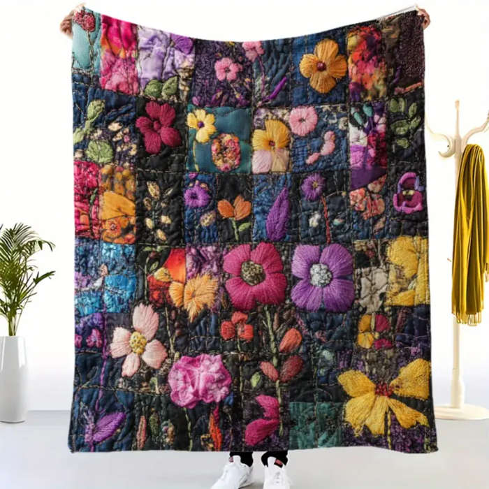 1 Vintage Floral Patchwork Quilt 130*150cm