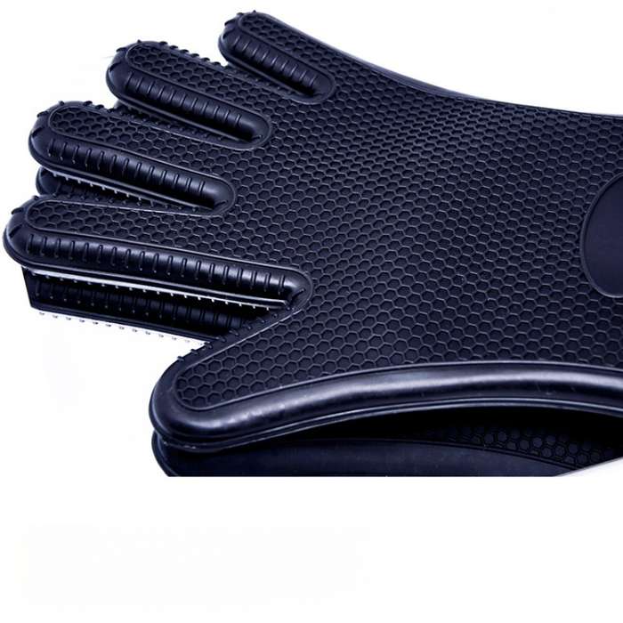 1pc Cellular Silicone Insulated Oven Gloves Thickened Heat-Resistant Baking Tools for High Temperat