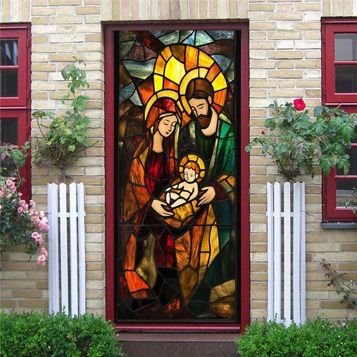 1pc 76.96x199.9cm Jesus Christian Themed Stickers