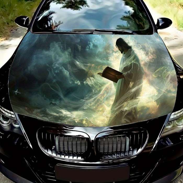1pc Black Jesus Christian Themed Stickers
