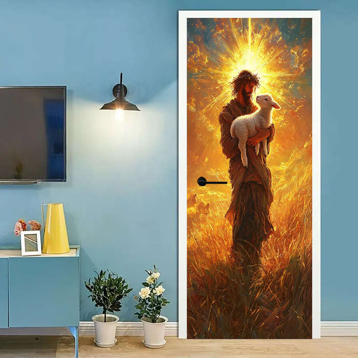 1pc 95.0x209.8cm Jesus Christian Themed Stickers