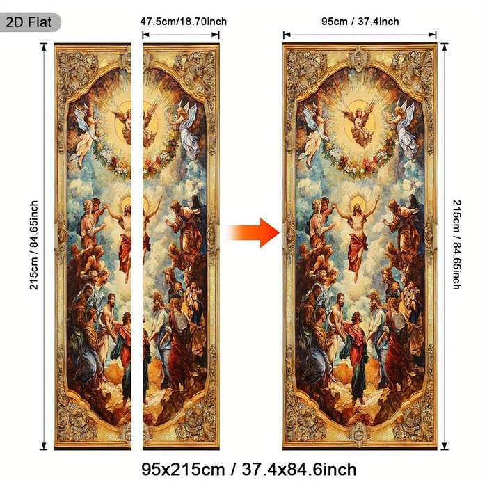 1pc 30.3x78.7 inches   77x200 cm   Jesus Christian Themed Stickers