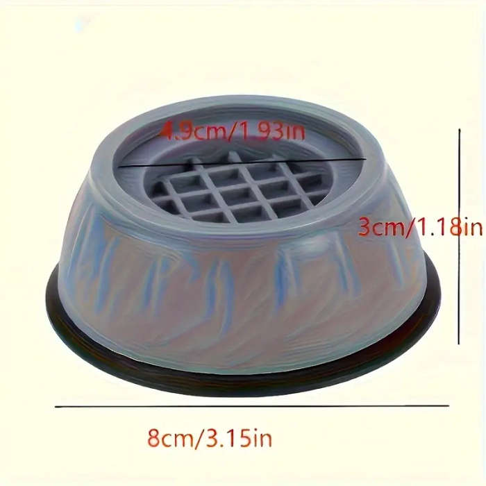 Shock-Absorbing Washing Machine Stabilizing Pads - Anti-Slip, Noise Reducing, Durable Plastic with