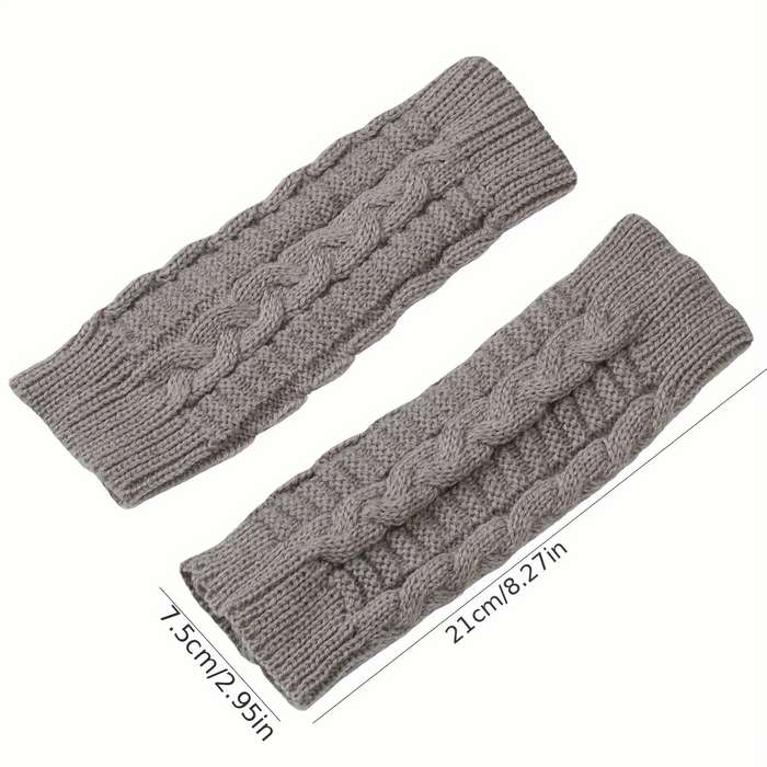 1 Pair Black Warm Gloves