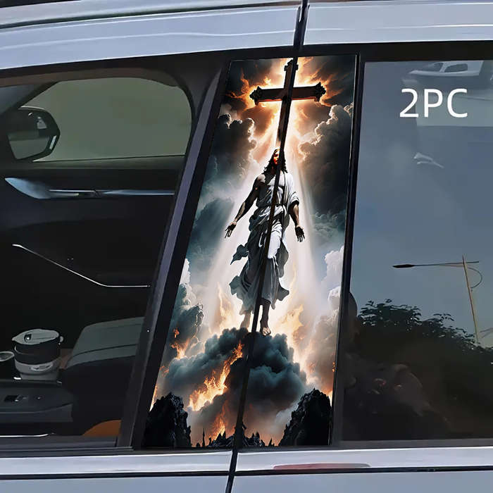 2pcs Jesus Christian Themed Stickers