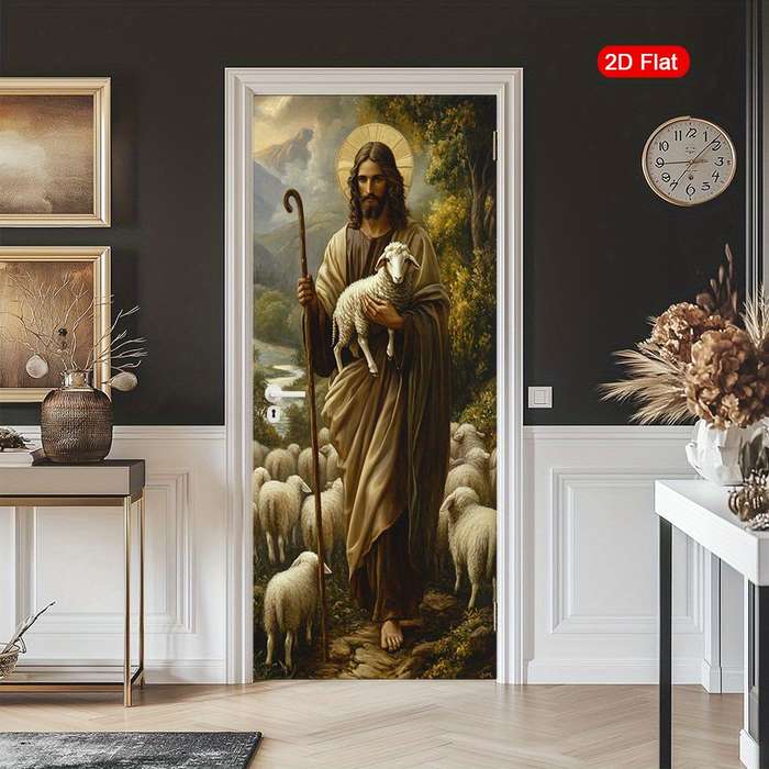 1pc 30.3x78.7 inches   77x200 cm   Jesus Christian Themed Stickers