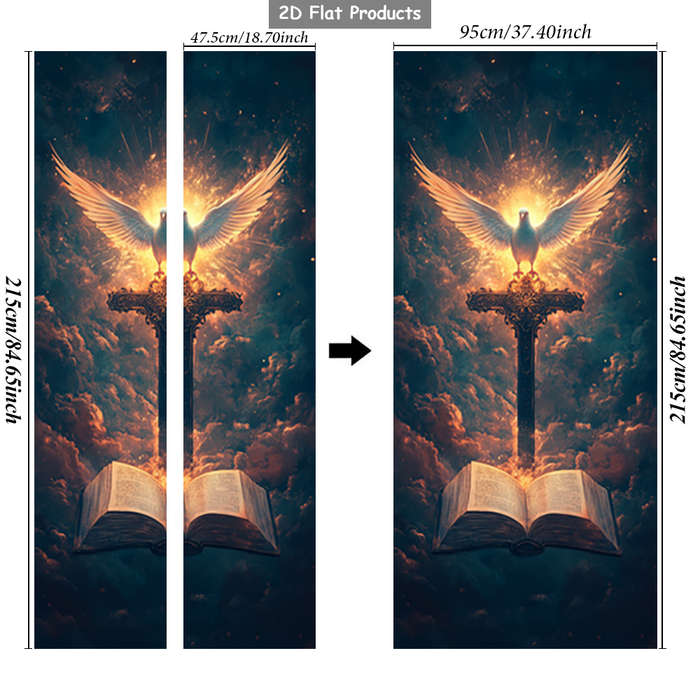 1pc 76.96x199.9cm Jesus Christian Themed Stickers