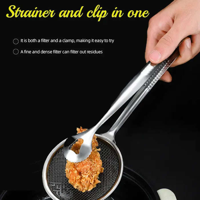 1 Piece Stainless Steel Tongs] Stainless Steel One Piece of Tongs | Versatile And Easy-To-Clean Tool