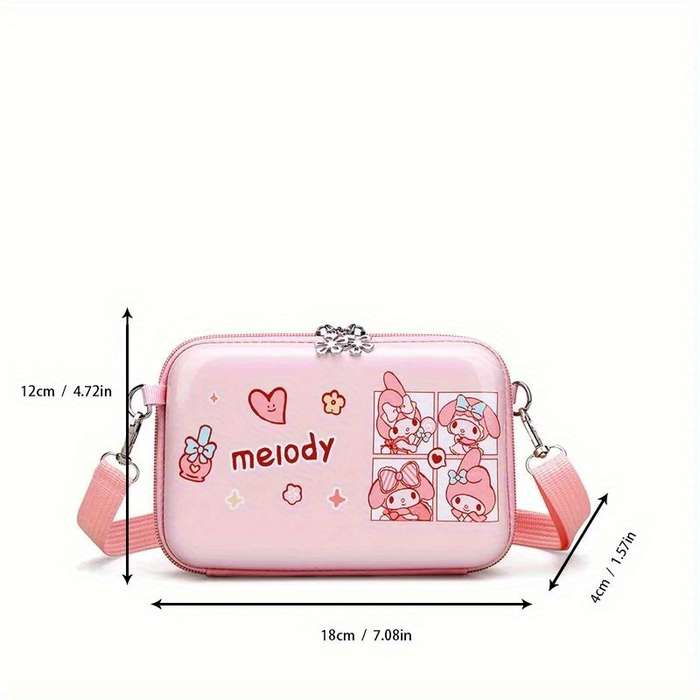 1pc Sanrio Sanrio Kuromi Quirky Crossbody BagMy melody Phone Purse with Secure Square Compartment