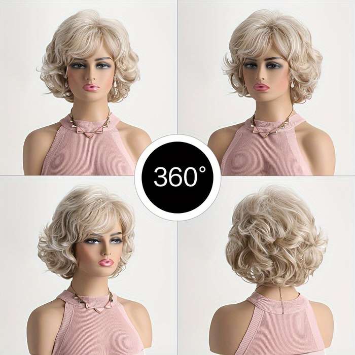 1Pc Golden 30.48cm Fashion Design Wig
