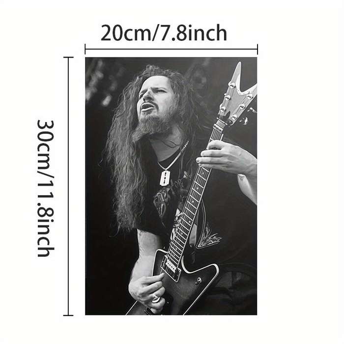 1pc  Unframed Canvas Print Poster Dimebag Darrel Classic Rock Wall Art Black White Guitaris