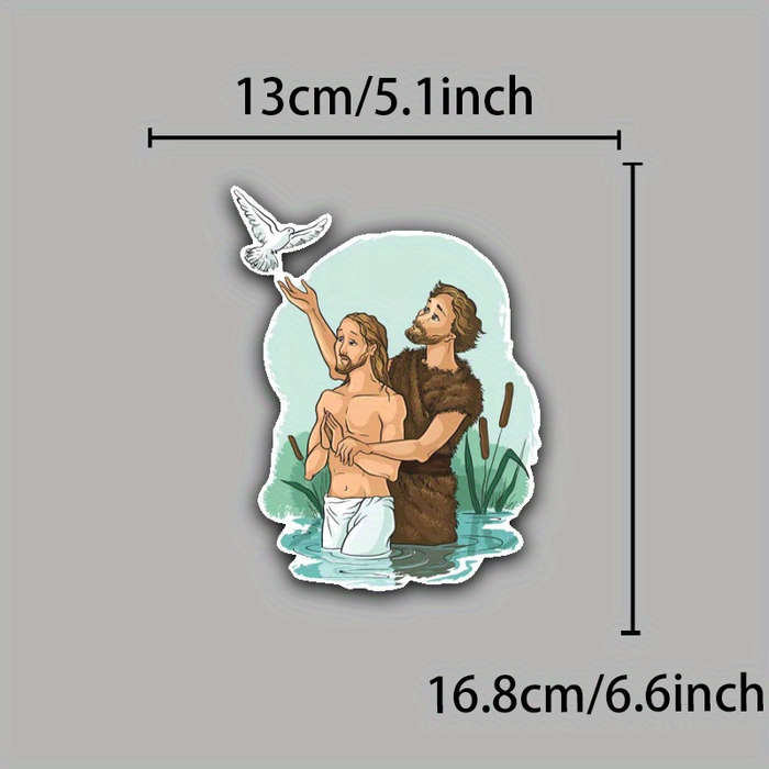 2pcs Jesus Christian Themed Stickers