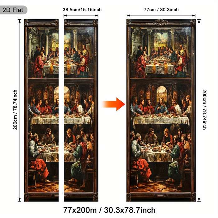 1pc 30.3x78.7 inches   77x200 cm   Jesus Christian Themed Stickers