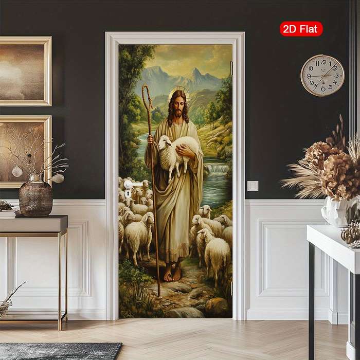 1pc 30.3x78.7 inches   77x200 cm   Jesus Christian Themed Stickers