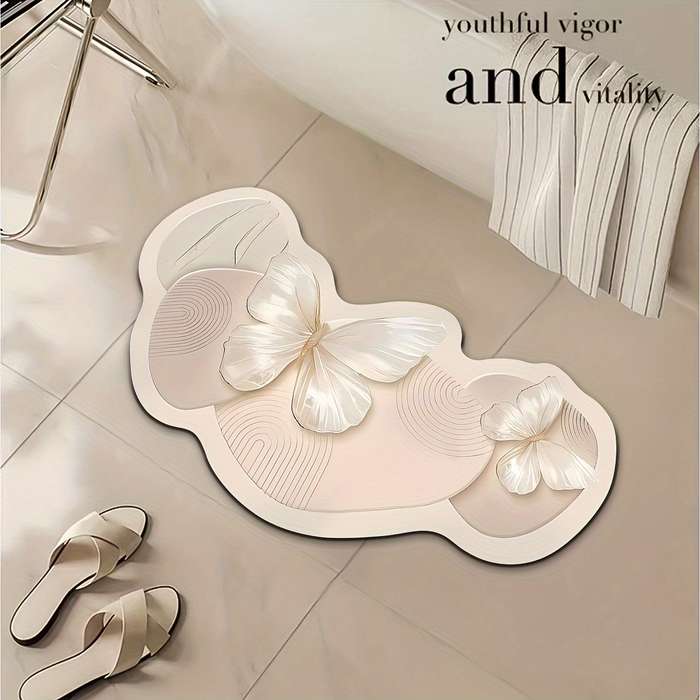 1Pc Cream Blue 50x90cm Floor Mat