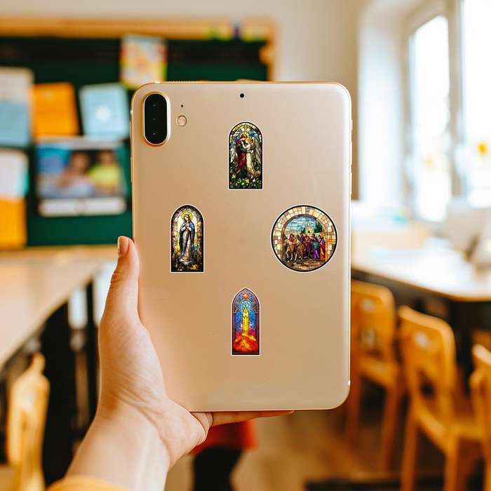1pc Aesthetics Jesus Christian Themed Stickers