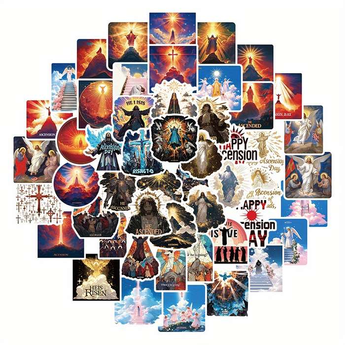 55pcs Jesus Christian Themed Stickers