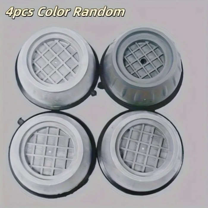 Shock-Absorbing Washing Machine Stabilizing Pads - Anti-Slip, Noise Reducing, Durable Plastic with