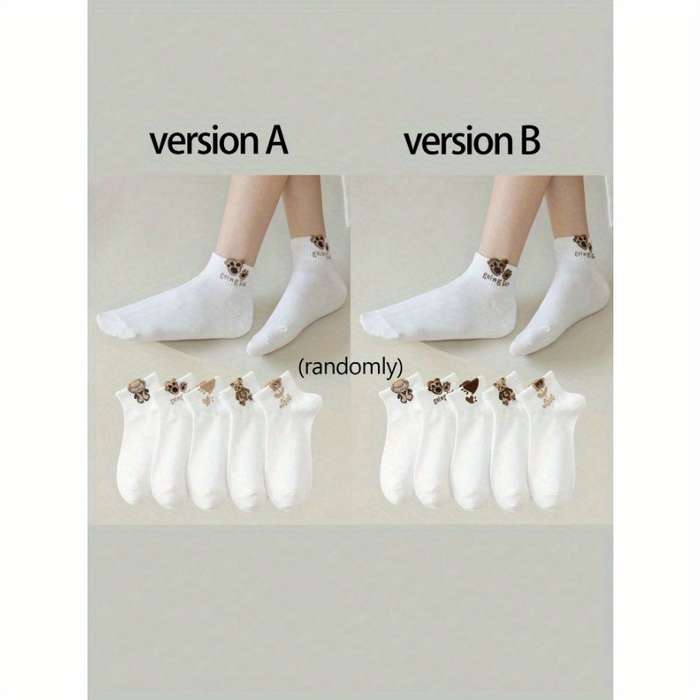 5 Pairs Multicolor One Size High Elastic Socks