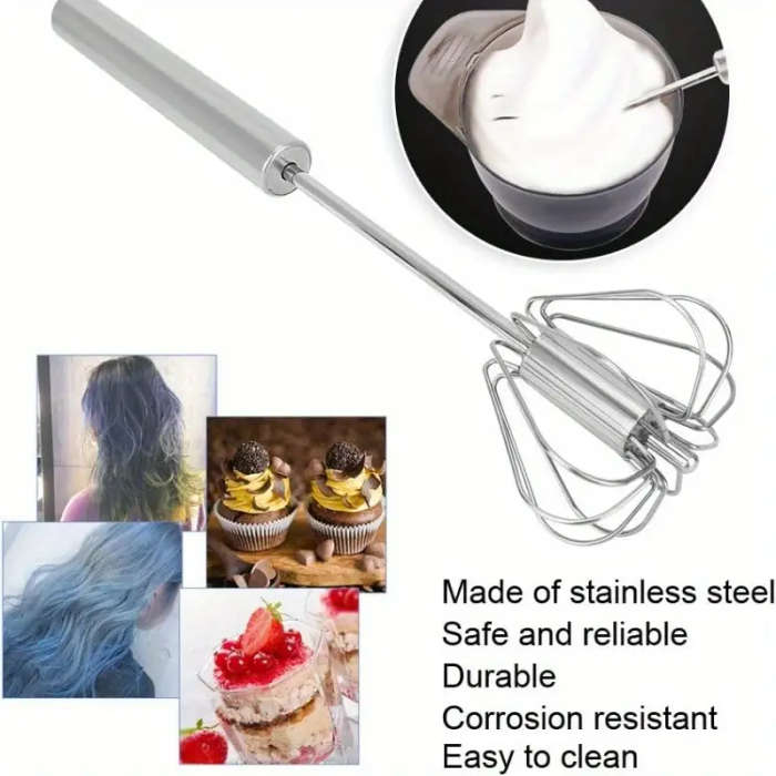 Wireless Handheld Mixer - Cordless Electric-Free Operation, Portable Mixer with Ergonomic Grip - Hea
