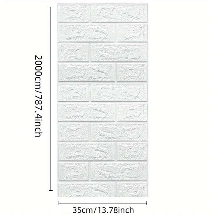 20m 3D Brick Wallpaper Sticker