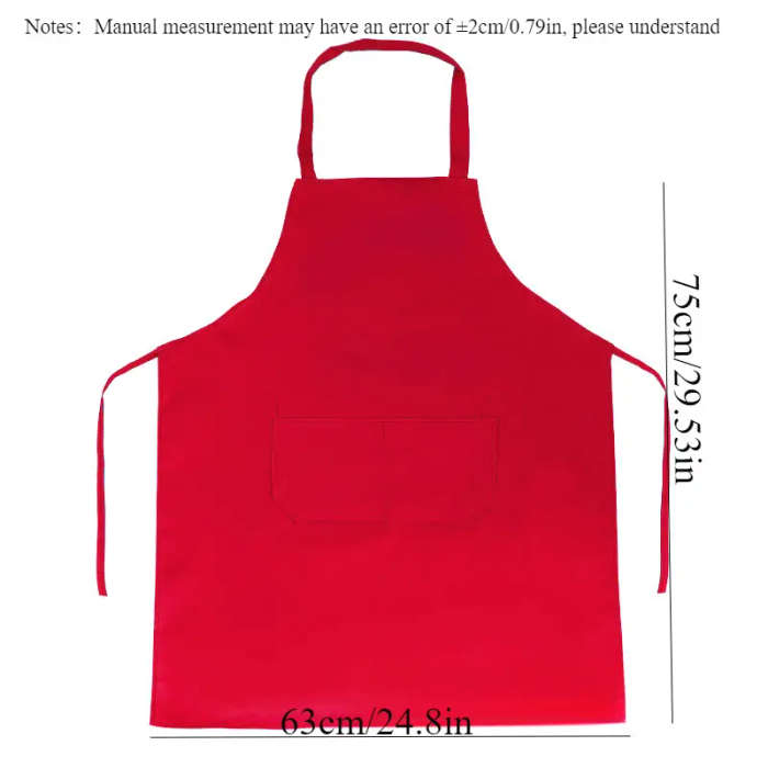 1pc Solid Color Polyester Apron Durable Woven Fabric 112g/m Multi-Purpose with No Print Design for