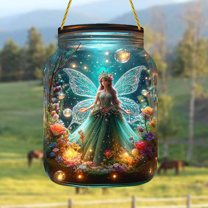 1pc 2D Flat   Acrylic Enchanted Forest Acrylic Sun Catcher- 12.45x 18.03cm Fairy Tale Glass