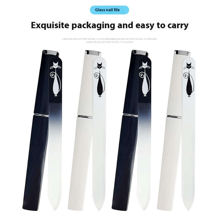 1pc Cute Cat Pattern Stainless Steel Nail File Suitable for Manicure and Pedicure Grinding an