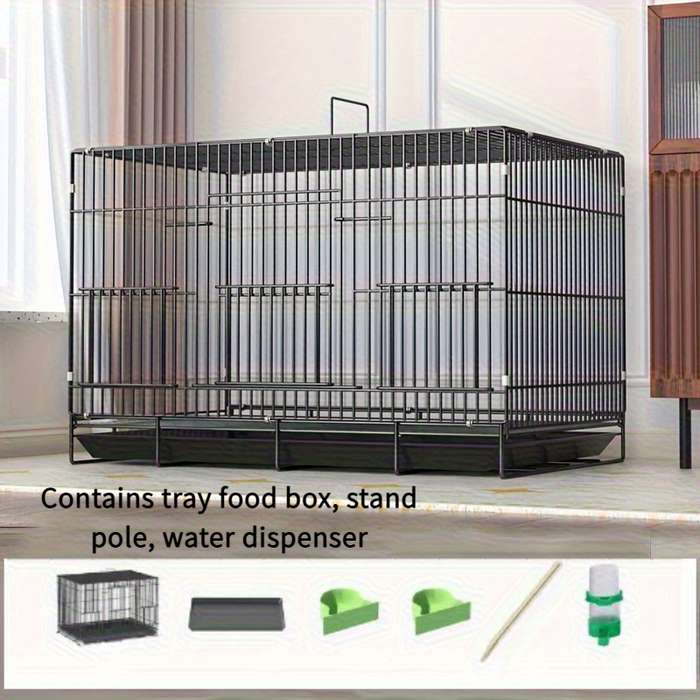 1pc Single-layer standard cage (transparent and high-heightened horizontal wire) Pet Cage