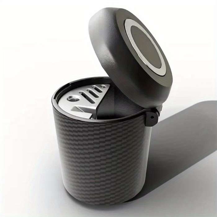 1pc Car Ashtray Portable Smokeless Car Ashtray Flame Retardant Cigarette Cup Container Cigar Ashtra