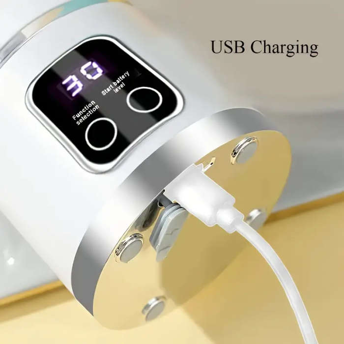 1pc USB-Rechargeable Portable Blender & Juicer with Stainless Steel Blade - Compact, Easy Clean, Per