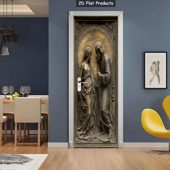 1pc 76.96x199.9cm Jesus Christian Themed Stickers