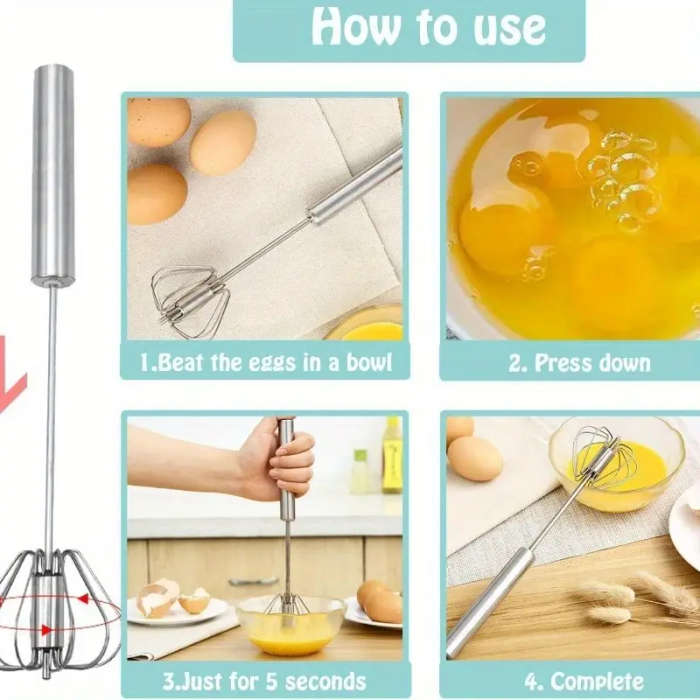 Wireless Handheld Mixer - Cordless Electric-Free Operation, Portable Mixer with Ergonomic Grip - Hea