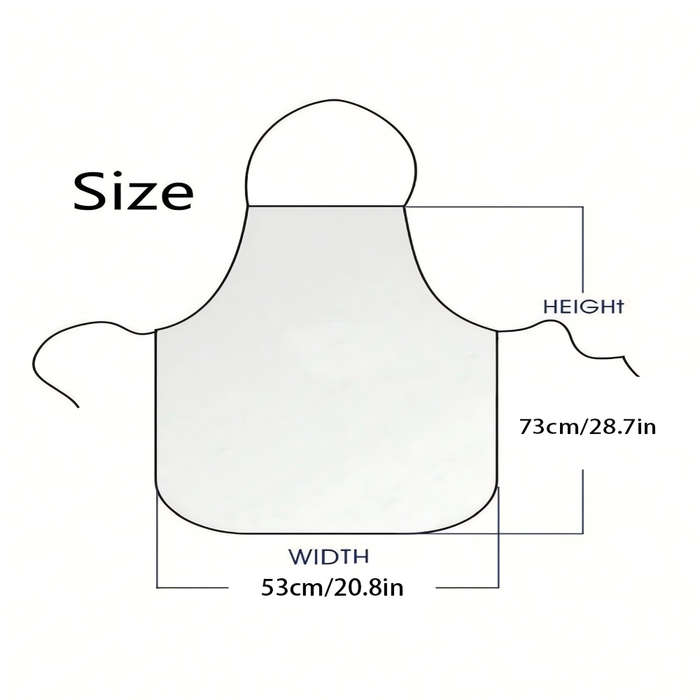 1pc Sleeveless Polyester Apron with Body Print for Home Kitchen Baking 100% Polyester Work Ap