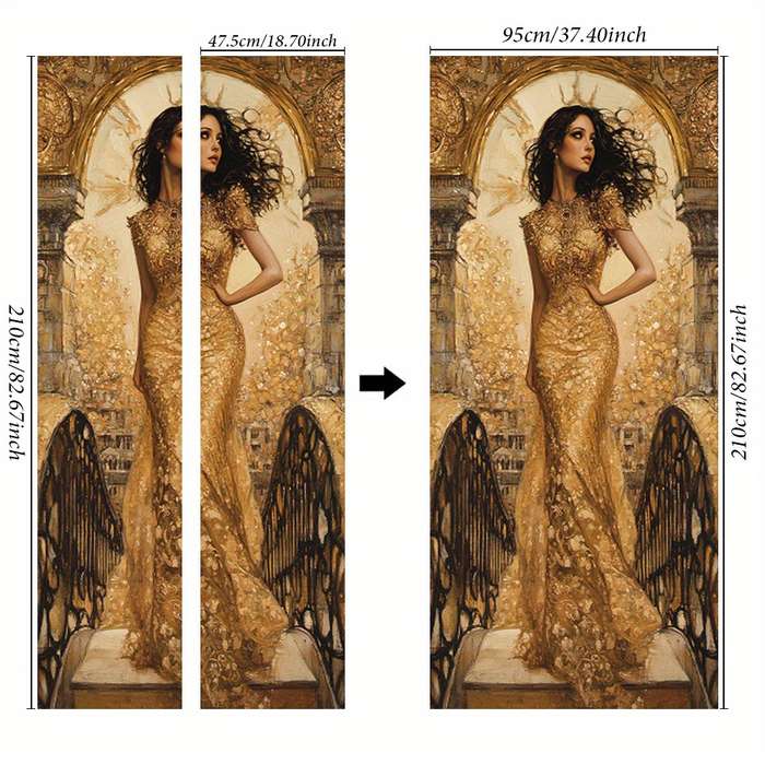 1Pc 76.96x199.9cm Door Window Sticker