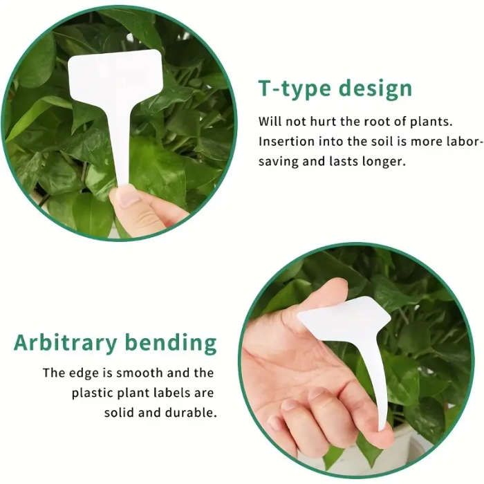 50pcs White Plastic Garden Labels