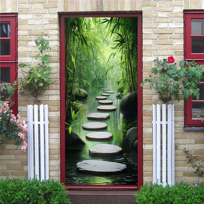 1Pc 76.96x199.9cm Door Window Sticker