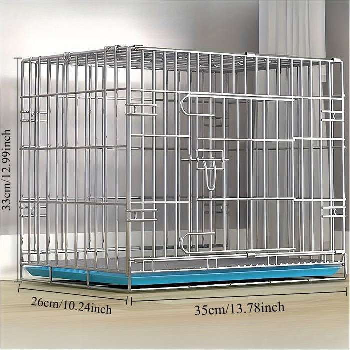 1pc Silver cage + bold and thick size 35*26*33Pet Cage