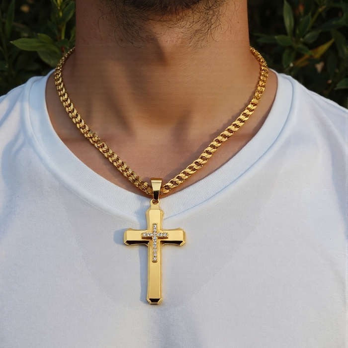 1 Piece Golden Jesus Theme Pendant
