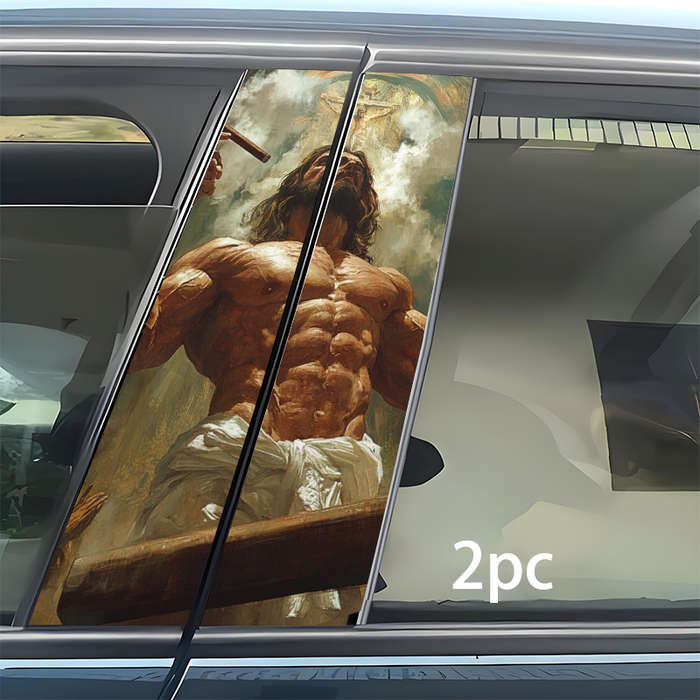 2pcs  Jesus Christian Themed Stickers