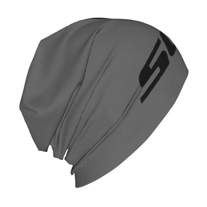 1pc Durable Build Scott Men's Stretch Knit Beanie Cap Fashionable Gray Cycling Hat with SCOTT P