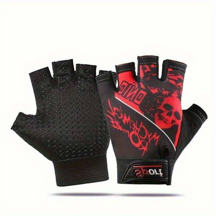 1 Pair Red One Size Outdoor Sports Gloves